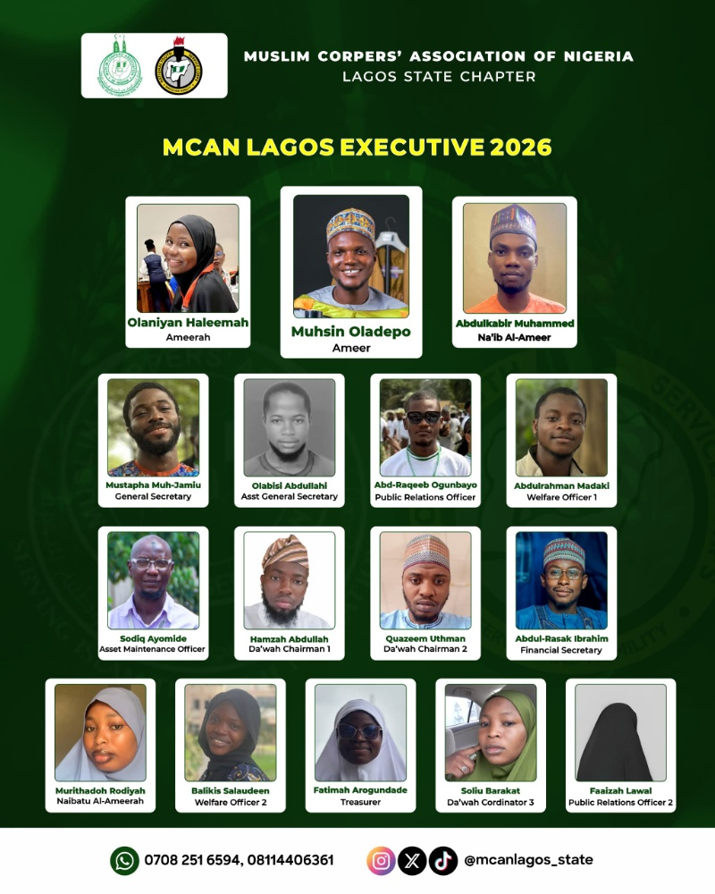 MCAN Lagos State Executive Council 2026